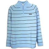 Southpole - Southpole Men's Quarter Zip Striped Sweater