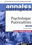 Psychologue - Pu�ricultrice : Session 2007 cat�gorie A