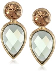Anne Klein "Secret Garden" Gold-Tone Green Multi-Drop Earrings