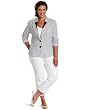 Jones New York Womens Plus-Size Long Sleeve Mitered Blazer