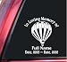 Personalized In Loving Memory Vinyl Decal Sticker - Hot Air Balloon