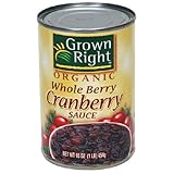 Grown Right Organic Whole Cranberry Sauce, 14-Ounce Can