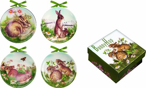 Manual Woodworkers and Weavers Decorative Plates, Mini, Bunny Hop, Set