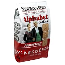 Newman's Own®Organics Alphabet Cookies, Arrowroot, 10-Ounce Bags (Pack of 12)