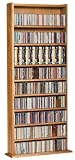 CD / DVD / VHS 600 Solid Wood Multimedia Storage Floor Rack in Oak