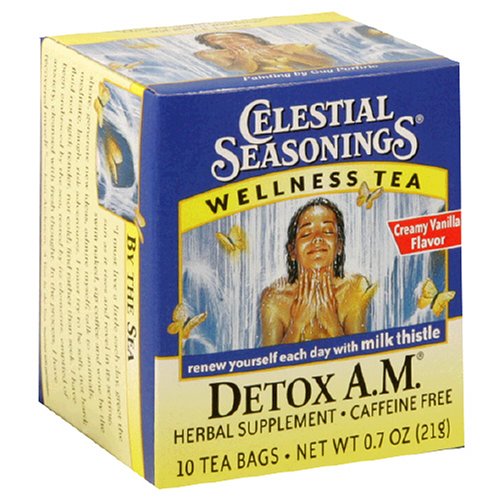 Celestial Seasonings Wellness Tea Detox AM, Tea Bags, 0.7-Ounce 10-Count Boxes (Pack of... by Celestial Seasonings