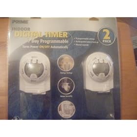 Indoor Digital Timer 2 Pack - 7 Day Programmable by Prime Wire & Cable