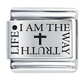 I Am The Way Cross Religious Italian Charms Bracelet Link