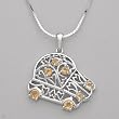 Necklace With 0.95ctw Genuine Citrines Made in 925 Sterling silver. Total item weight 7.5g Length 16in