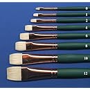 Silver Brush 1002-10 Grand Prix Premier Long Handle Hog Bristle Brush, Bright, Size 10