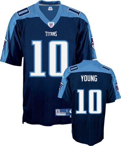 Men`s Tennessee Titans #10 Vince Young Alternate Premier Jersey - XL