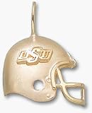 Oklahoma State Cowboys OSU Helmet Pendant - 14KT Gold Jewelry