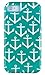 DandyCase 2in1 Hybrid High Impact Hard Nautical Anchor Pattern + Teal Silicone Case Case Cover For Apple iPhone 4S & iPhone 4 + DandyCase Screen Cleaner