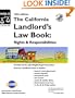 The California Landlord's Law Book: Rights and Responsibilities (California Landlord's Law Book Vol I :  Rights and Responsibilities)