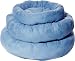 Kakadu Pet Plump Donut Bolster Dog Bed, Small, 20-1/2-Inch by 5-1/2-Inch, Chambray Blue
