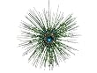 10" Regal Peacock Green Sequined Starburst Christmas Ornament with Jewel Accents