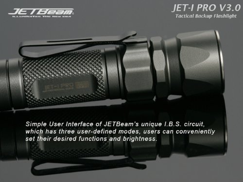 JetBeam JET-I PRO V3.0 240 Lumens (Torch Lumen)CREE 7090 XR-E (R2 bin) LED Flashlight Black