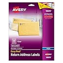 Avery Easy Peel Clear Return Address Labels for Ink Jet Printers, 2/3 X 1.75-Inches, Pack of 600 (18695)