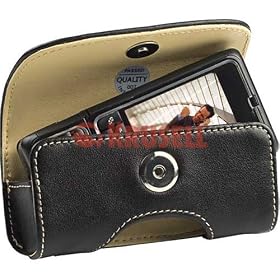 Krusell Blue Label Horizon with Multidapt S-Wide - Holster bag for cellular phone/handheld - black, beige