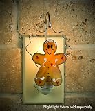 SWITCHABLES Stained Glass Night Light COVER - GINGERBREAD MAN SW012 - LIGHT FIXTURE SOLD SEPARATELY