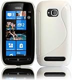 White S Shape TPU Case Cover for Nokia Lumia 710