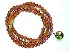 Yoga Gift- Rose Quartz Rudraksha Full Om Mala Meditation Spiritual Energy Mala Beads for Clarity
