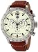 Nautica,Nautica Men's N19565G BFD 101 Chronograph Cream Dial Brown Leather Watch,Nautica,N19565G,B004OXL0YE
