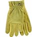 Wells Lamont 1124S Work Gloves, Grain/Split Palomino Cowhide, Keystone Thumb, Palm Patch, Leather Bound, Small