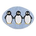 Penguin Party Tufted Rug - Ice Blue (26"x37" Oval)