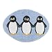 Penguin Party Tufted Rug - Ice Blue (26