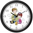 Boy and Girl Saying Havdalah Judaica Jewish Theme Wall Clock by WatchBuddy Timepieces (White Frame)