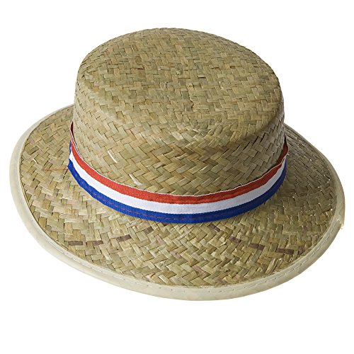 Patriotic Straw Skimmer Hat