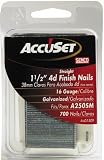 AccuSet A401509 1-1 2-Inch 16 Gauge Straight Finish Nail