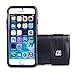 CASE123® MPS Mk II TL Premium Genuine Leather Horizontal Swivel Belt Clip Holster for Apple iPhone 6 (4.7 in screen) for use with Otterbox Commuter, Urban Armor Gear, and Typical TPU Covers - Black Cowhide
