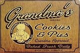 Grandma's Brand Metal Tin Sign: Grandma's Cookies and Pies