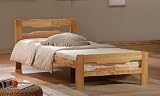 Amelia single 3ft hard wood bed frame in beech finish