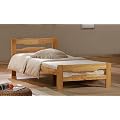 Amelia single 3ft hard wood bed frame in beech finish