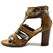 Ollio Womens Shoe Stud Metallic Gladiator Bootie Ankle High Heel Sandal
