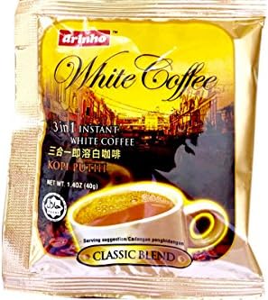 Instant White Coffee Cappucino (3 in 1) - 0.7oz (Pack of 1 )