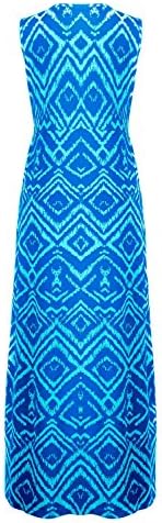 G2 Chic Women's Summer Tribal Printed Maxi Dress(DRS-MAX,BLUA5-L)