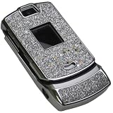 Motorola V3 RAZR Silver Crystal Case With Star Design - Includes TWO Bonus Personal Charm Straps!