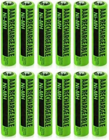 Rechargable NiMH AAA Replacement Batteries for Panasonic, Sony, Vtech, RCA, Clarity, Siemens, and Philips Phones (12-Pack, Bulk Packaging)