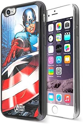 Chabel Tok Case Marvel Avangers Assemble PU Back Cover Case [Captain America] with Fashion Tok Stand for Apple iPhone 6 (4.7")
