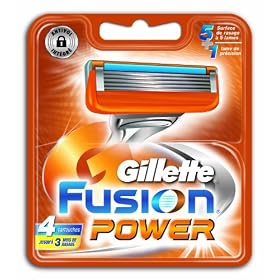 Gillette - 80201237 - Fusion Power - Pack de 4 Lames