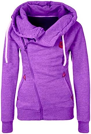 KAKALOT Women's Fashion Patchwork Contrast Color Warm Hooded Sweatshirt