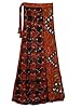 Sarong Wrap Skirt Brown Embroidred Hippie Boho Beach Wraparound Skirts