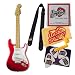 Squier by Fender Classic Vibe '50s Stratocaster Bundle with Nylon Strap, Strings, String Winder, Pick Card, and Polishing Cloth - Fiesta Red