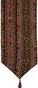 Rajasthan - Jacquard Woven Beaded Table Runner by Cotton Craft - Size: 14 x 72 inches - Rich Olive color - Classic design in rich colors with decorative beading