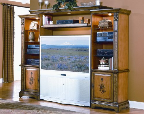Entertainment Center Furniture - Hand Painted Entertainment Center Set 3 - 7470-ENTCEN-3