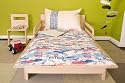 Pixel Organics Organic Toddler Bed Set in "Super Charged"